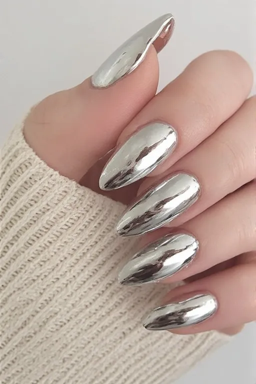 chrome summer nails