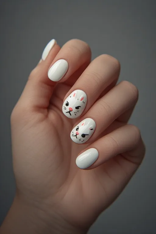 funny bunny nails