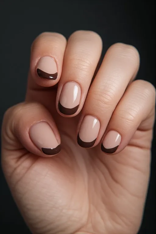  jelly cherry red french tip oval nails