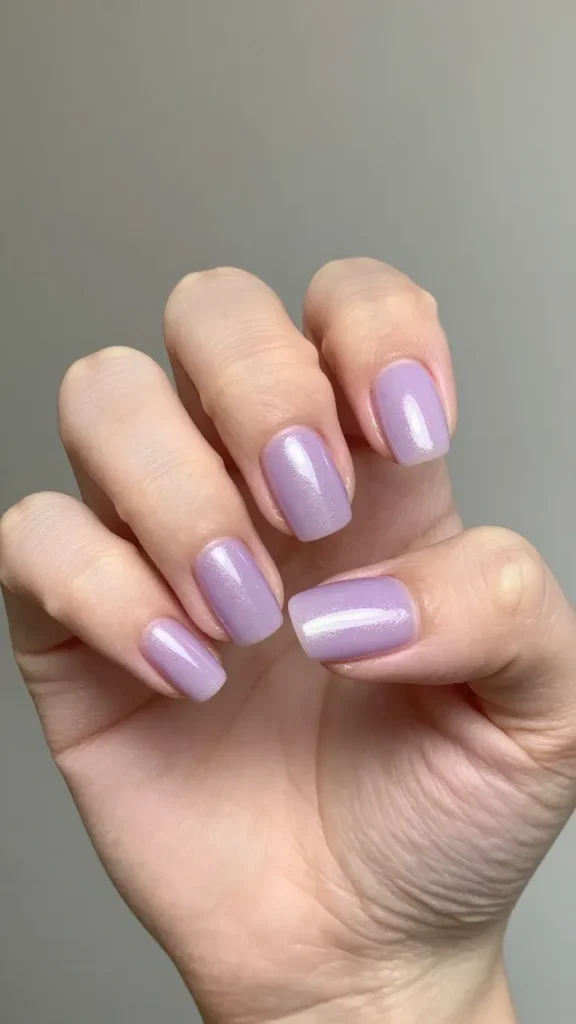 glazed donut nails lilac oval nails lavender silver chrome finish