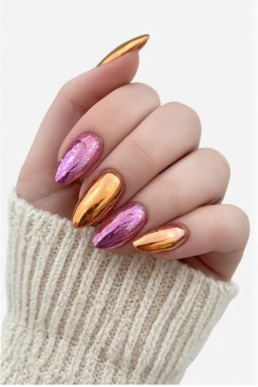 chrome summer nails